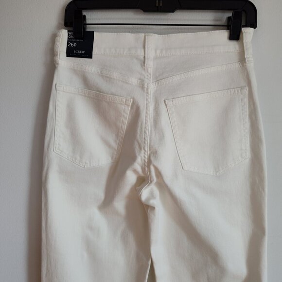 Ladies SZ 26P J Crew Factory Seashell Wide-Leg Crop Jean - Picture 4 of 5